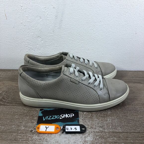 Ecco Soft 7 Perf Low Top Lace Up Gray Sneakers Women's 8/8.5 EUR 39 - Picture 9 of 9